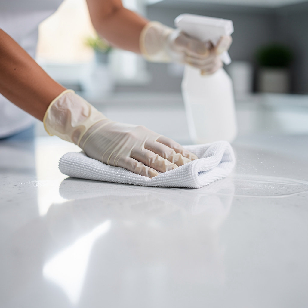 805 House Cleaning professional team performing a detailed step-by-step cleaning process in a Nipomo home